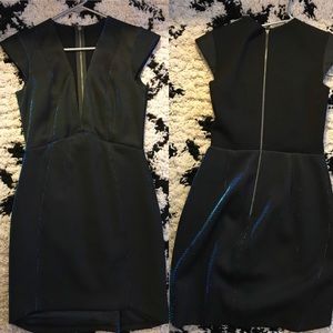 Mason Black and Blue Shimmery Mini Dress